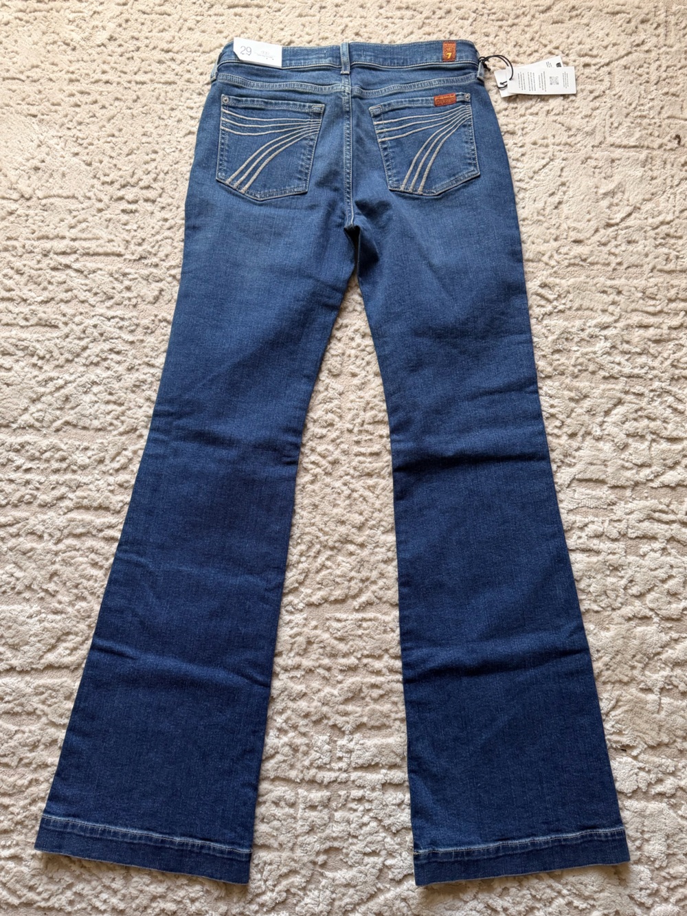7 For All Mankind Dojo Women's Deep Blue Flare Jeans